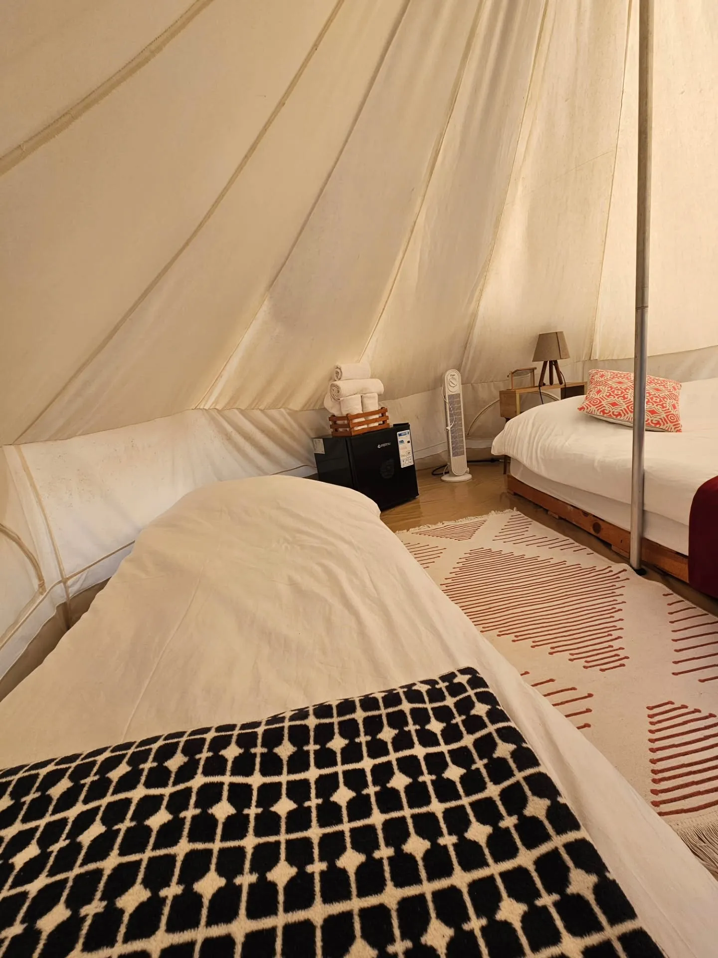 tent interior spacious